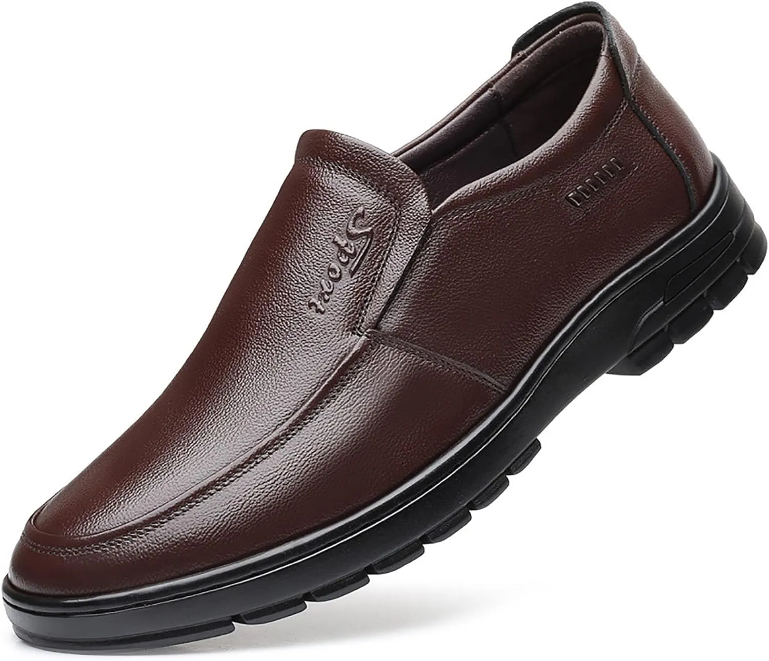 Patent Leather Shoes Men Casual Shoes Cow Leather Soft Men Business Flats Loafers Men Breathable Light Driving Shoes Slip On