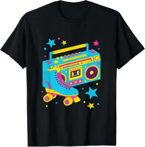 Retro Roller Skate Shoes and Radio Roller Skating T-Shirt