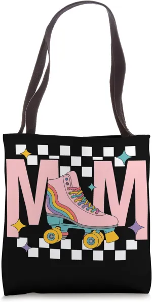 Retro Roller Skate Shoes Mom Roller Skating Tote Bag