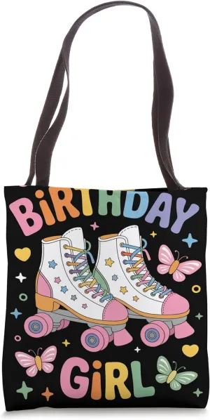 Roller Skate Shoes Birthday Girl Retro Roller Skating Tote Bag