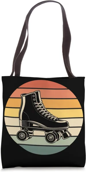 Roller Skate Shoes Retro Sunset Roller Skating Tote Bag