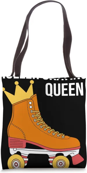 Roller Skating Queen Crowned Skate Shoes Roller Skating Tote Bag