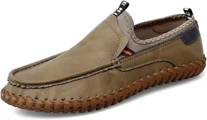 Santimon Men's Loafers Slip On Moccasin Driving Shoes Cowhide Leather Loafers Boat Shoes