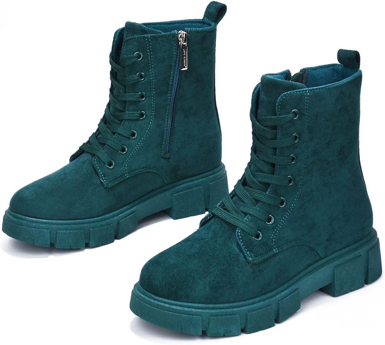 Shanda Suede 7-Hole Platform Lug Booties (Shanda)