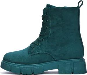 Shanda Suede 7-Hole Platform Lug Booties (Shanda)