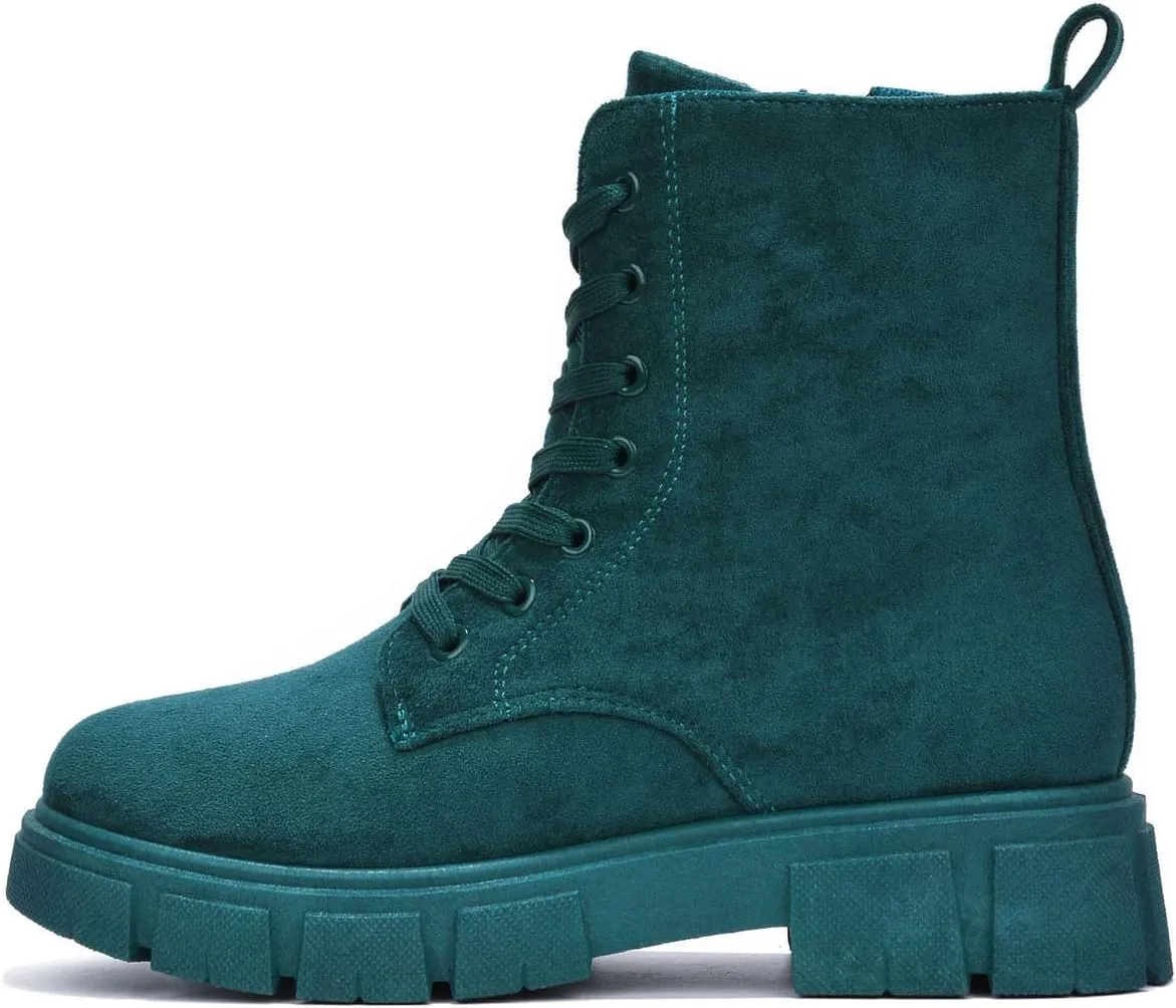 Shanda Suede 7-Hole Platform Lug Booties (Shanda)