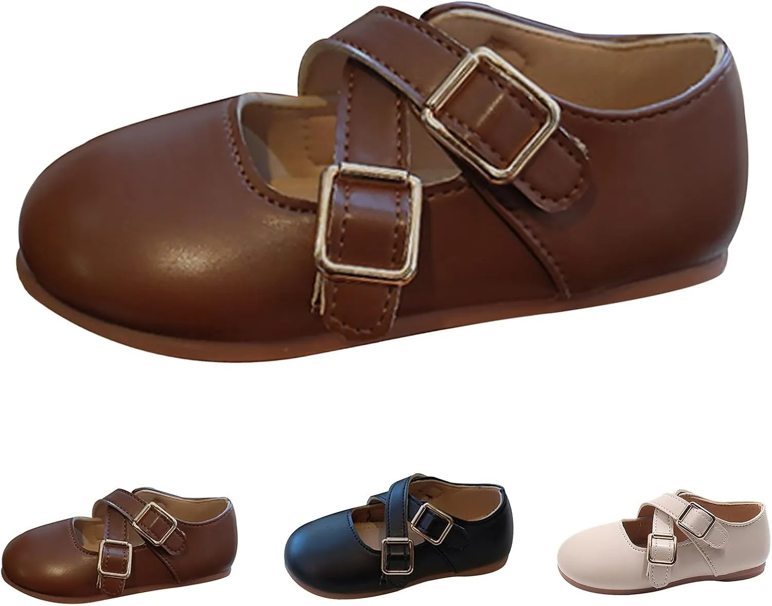 Shoes for Babys Little Girls Mary Jane School Uniform Shoes Buckle Strap Dress Flats Moccasins Toddler Dress Shoes School Girl Shoes