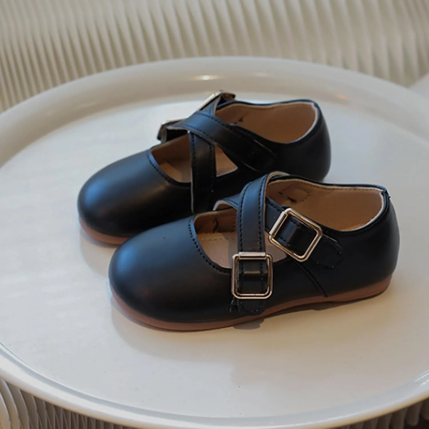 Shoes for Babys Little Girls Mary Jane School Uniform Shoes Buckle Strap Dress Flats Moccasins Toddler Dress Shoes School Girl Shoes