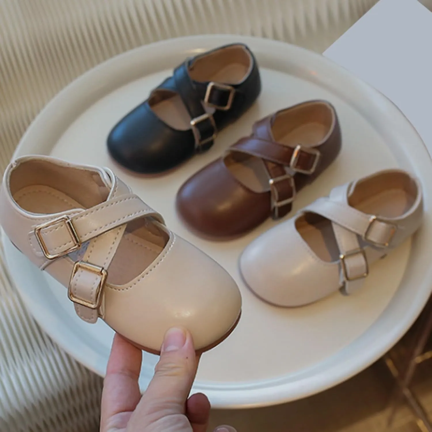 Shoes for Babys Little Girls Mary Jane School Uniform Shoes Buckle Strap Dress Flats Moccasins Toddler Dress Shoes School Girl Shoes