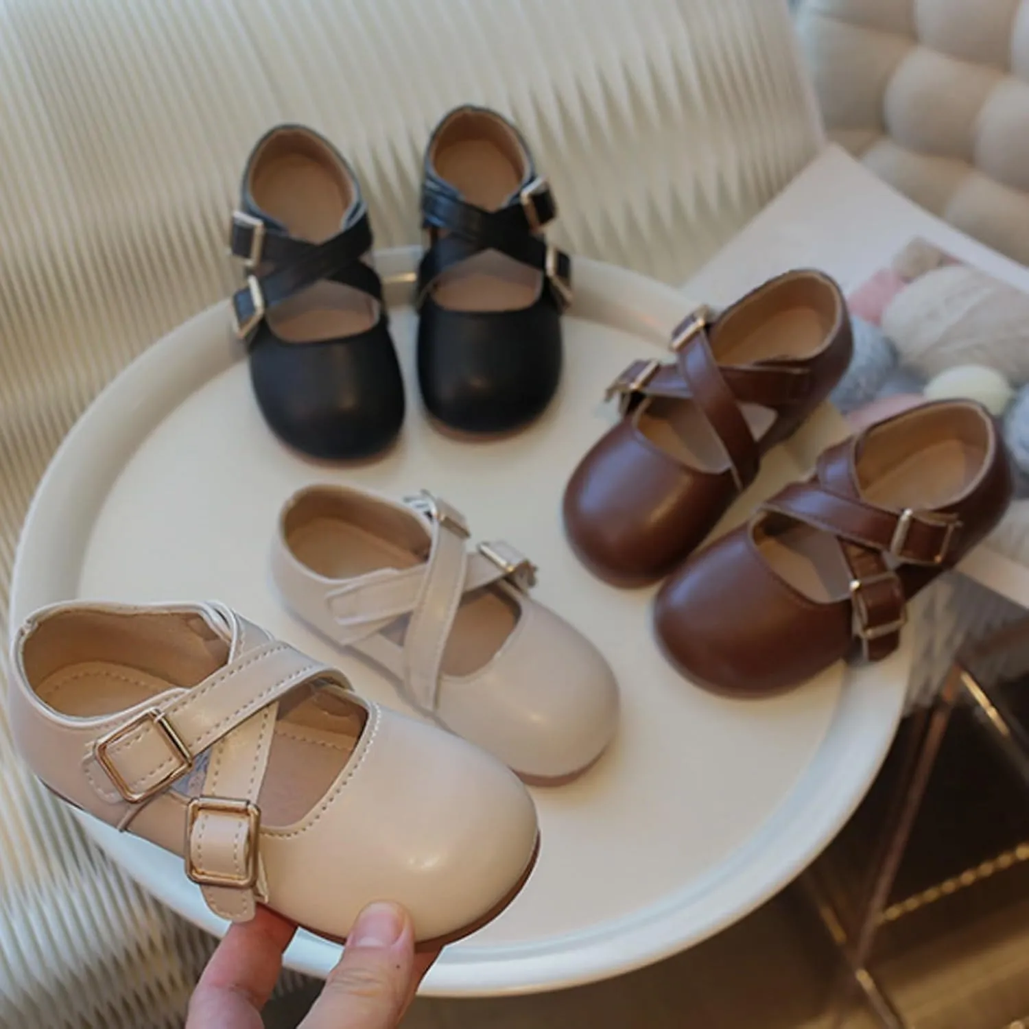Shoes for Babys Little Girls Mary Jane School Uniform Shoes Buckle Strap Dress Flats Moccasins Toddler Dress Shoes School Girl Shoes
