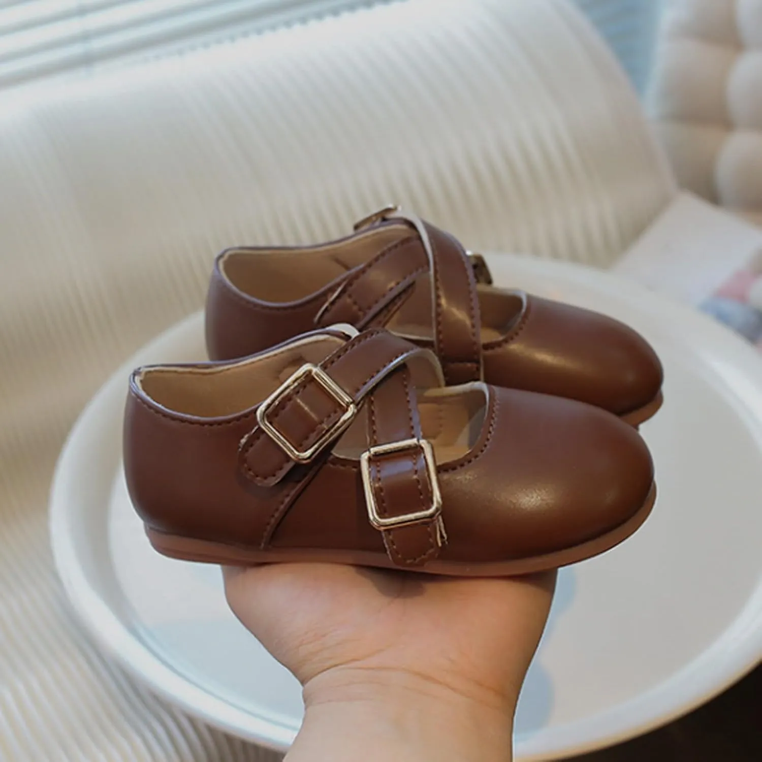Shoes for Babys Little Girls Mary Jane School Uniform Shoes Buckle Strap Dress Flats Moccasins Toddler Dress Shoes School Girl Shoes