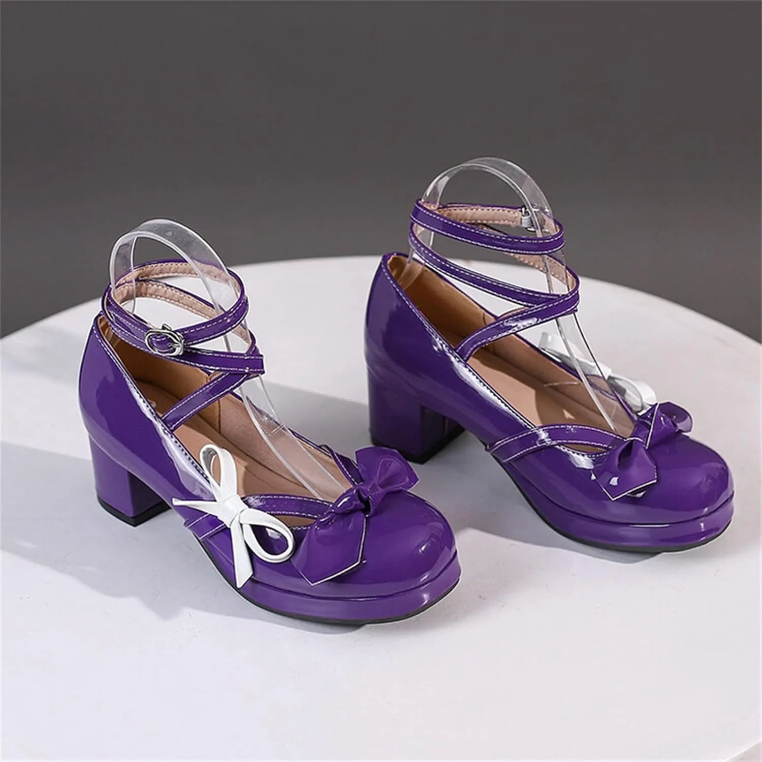 Strappy Heels for Women Women's Lace Up Heeled Sandals White Lace Heels Women's Open Toe Ankle Strap Chunky Heels