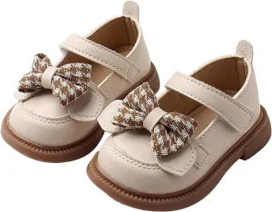 Toddler Baby Girls Mary Jane Shoes Platform Slip On Chunky Heel Leather Flats Round Toe School Dress Shoes for Kids