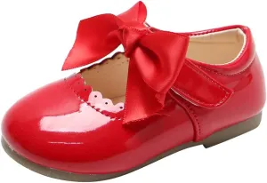 Toddler Flower Girl Dress Shoes Patent Bow Mary Jane Ballet Flats Wedding Party School Mary Janes Shoes for Girls