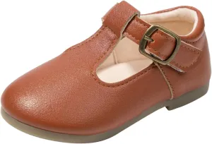 Toddler Girl Mary Jane Dress Shoes School Oxford Flats for Girl Wedding Party Shoes T-Strap Uniform Shoes