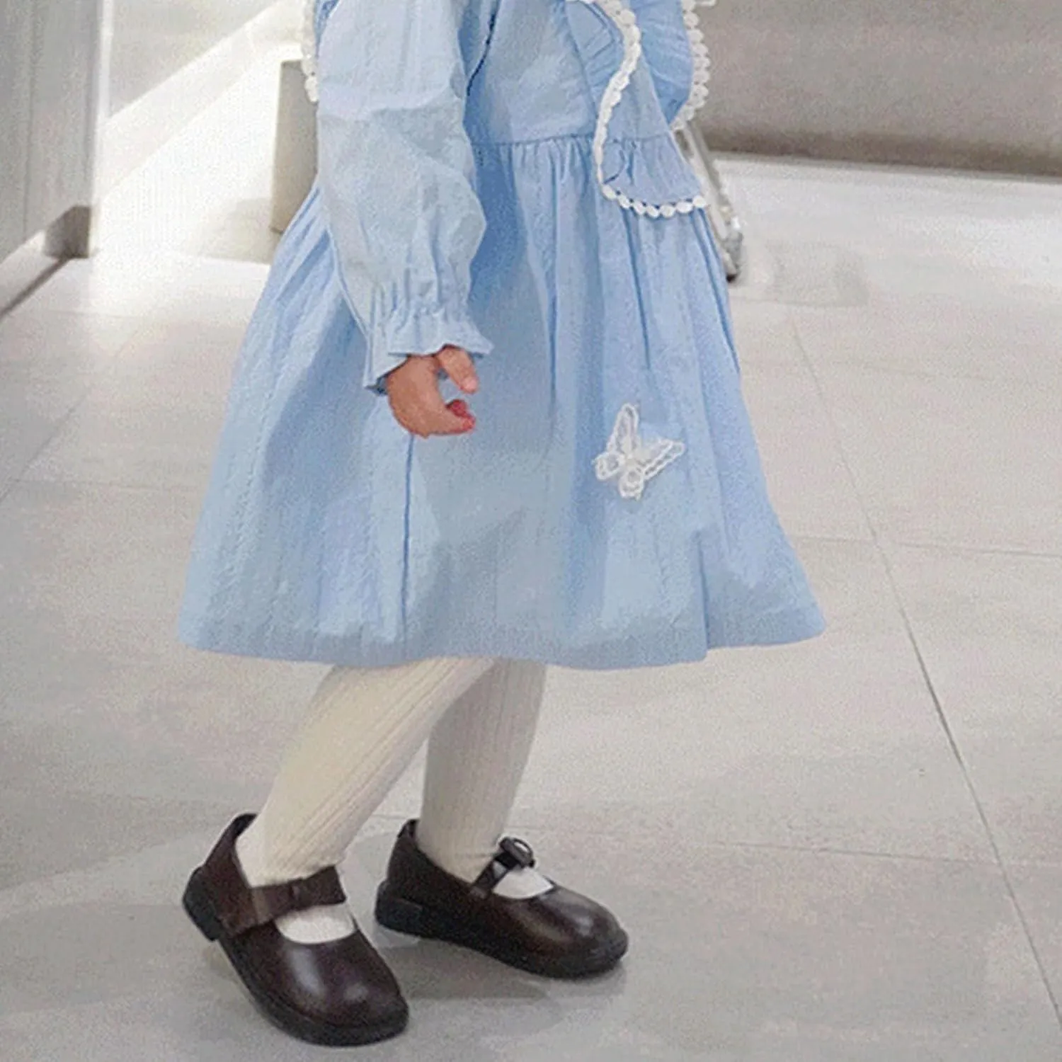 Toddler Girls Dress Shoes Little Girls Loafers School Uniform Mary Jane Flats for Girls Thick Non-Slip Shoes