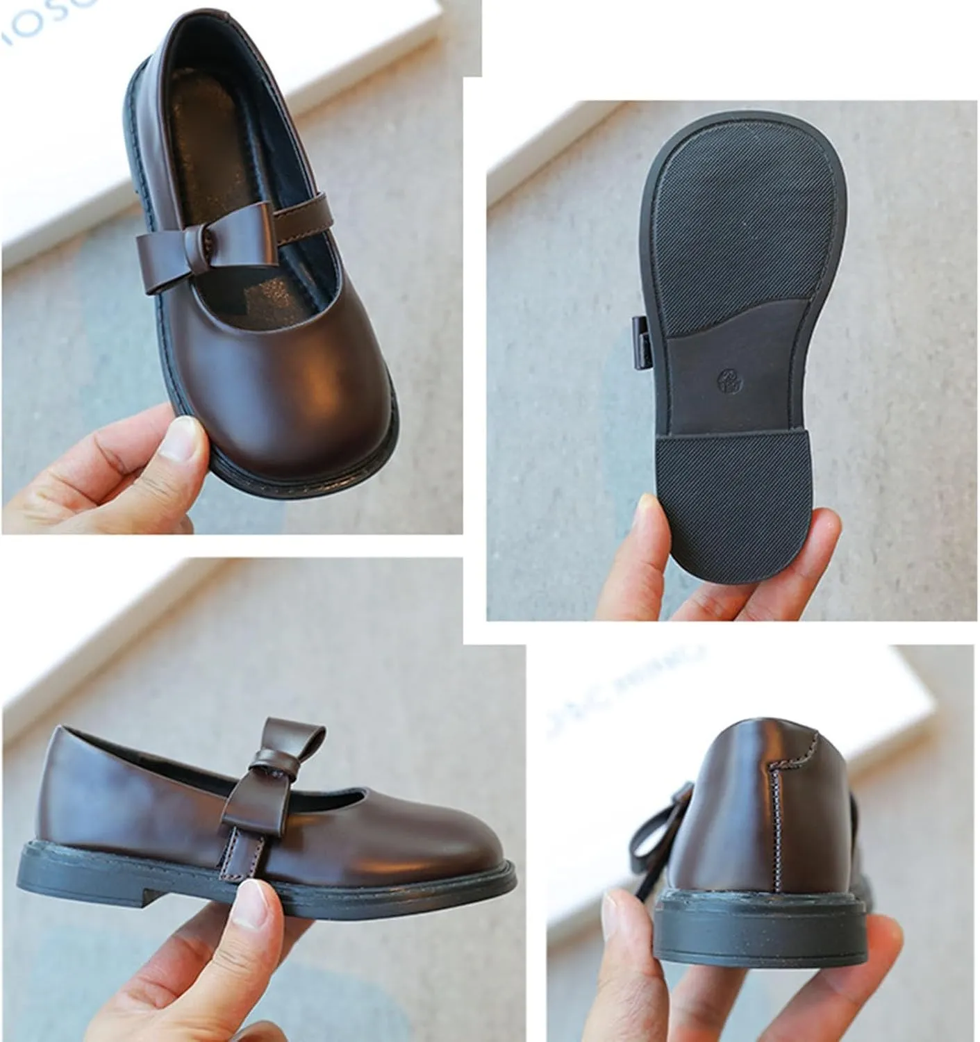 Toddler Girls Dress Shoes Little Girls Loafers School Uniform Mary Jane Flats for Girls Thick Non-Slip Shoes