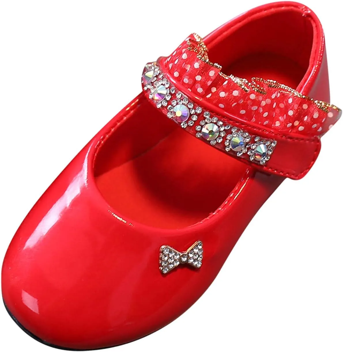 Toddler Girls Dress Shoes Rhinstones Mary Jane Ballet Flats Flower Girl School Party Wedding Shoes Mary Jane Shoes