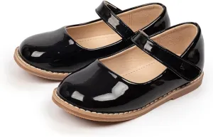 Toddler Girls' English Small Leather Shoes Spring And Autumn Single Shoes Soft Sole Kids Buckle Strap Sandals