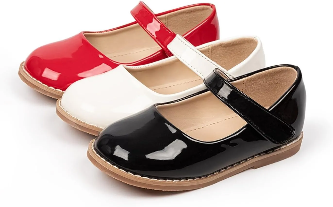 Toddler Girls' English Small Leather Shoes Spring And Autumn Single Shoes Soft Sole Kids Buckle Strap Sandals