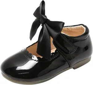 Toddler Little Girls Party Dress Shoes Slip On Mary Jane Ballerina Flats Flower Girl Shoes Dress up Shoes for Girls