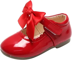 Toddler Little Girls Party Dress Shoes Slip On Mary Jane Ballerina Flats Flower Girl Shoes Dress up Shoes for Girls
