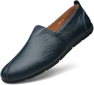 WENJHEN Men's Moccasin Driving Boat Shoes Casual Leather Loafers Slipper