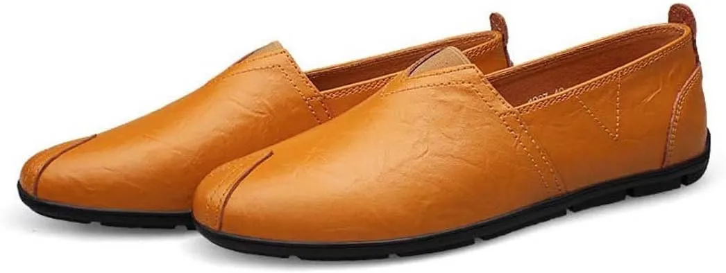 WENJHEN Men's Moccasin Driving Boat Shoes Casual Leather Loafers Slipper