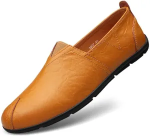 WENJHEN Men's Moccasin Driving Boat Shoes Casual Leather Loafers Slipper