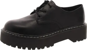 Wild Pair Womens Authentick Lugged Sole Dressy Oxfords