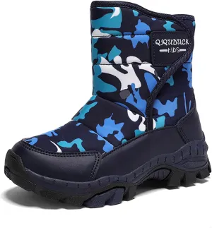 Winter Boots for Boy Girl Faux Fur Booties Mid Calf Kids Snow Shoes Warm Rain Boots for Infant Toddler Walking Shoe
