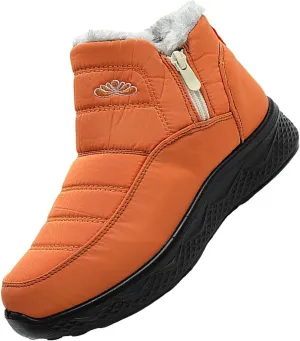 Women Winter Boots Waterproof Ladies Slip On Snow Boots Women Shoes with Hook Loop Barefoot Shoes Grounded Footwear Hiking Womens Cowboy Boots Men's Winter Booties