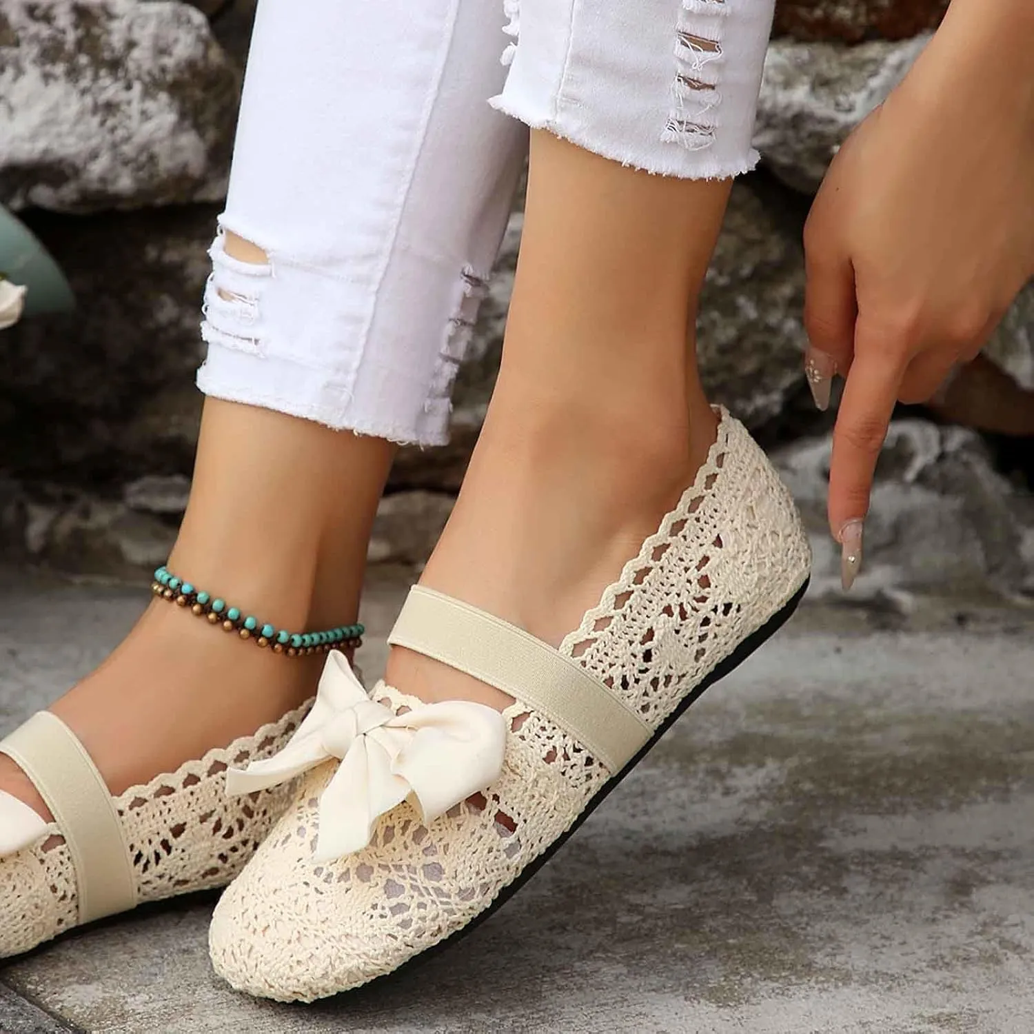 Women's Casual Slip On Loafers Breathable Comfortable Flat Shoes for Daily Wear Spring Summer Fall with Jeans