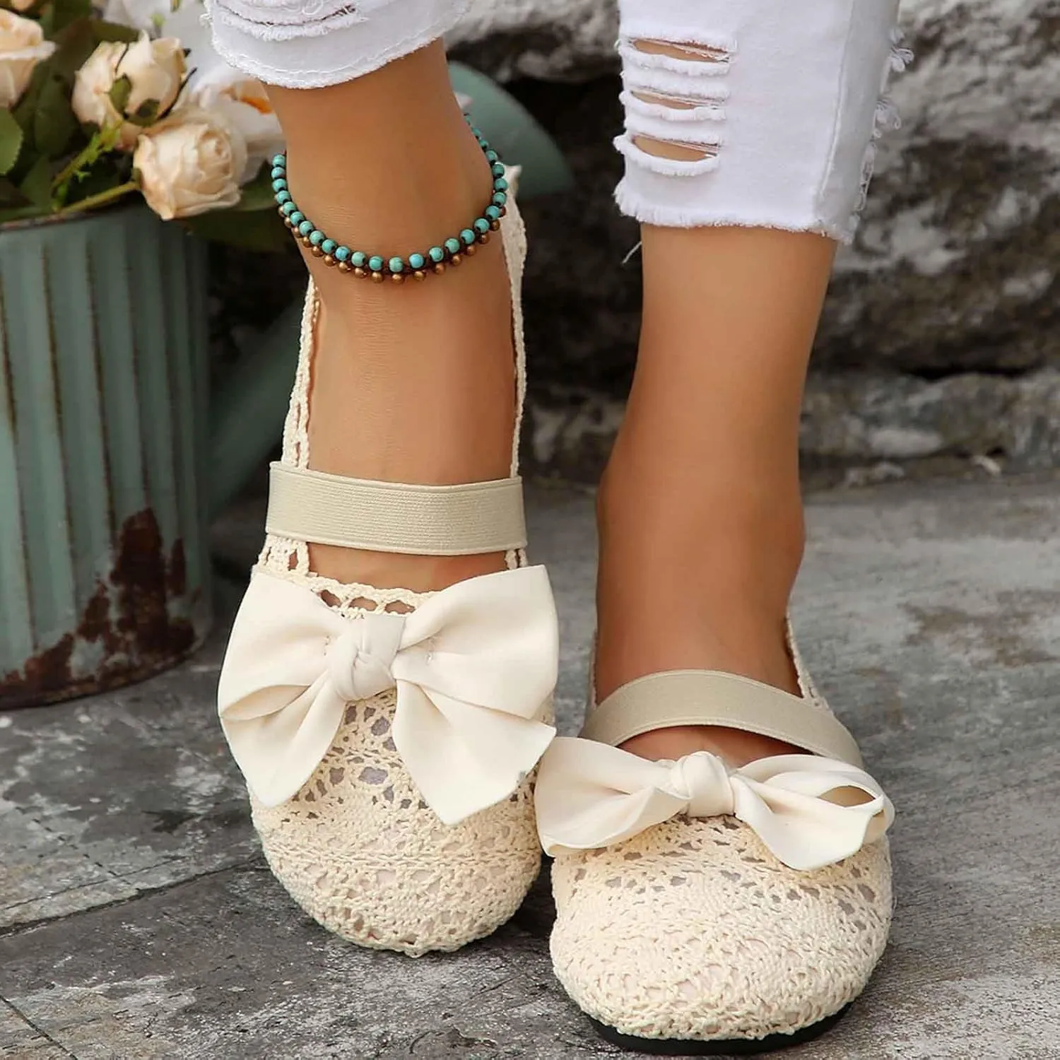 Women's Casual Slip On Loafers Breathable Comfortable Flat Shoes for Daily Wear Spring Summer Fall with Jeans