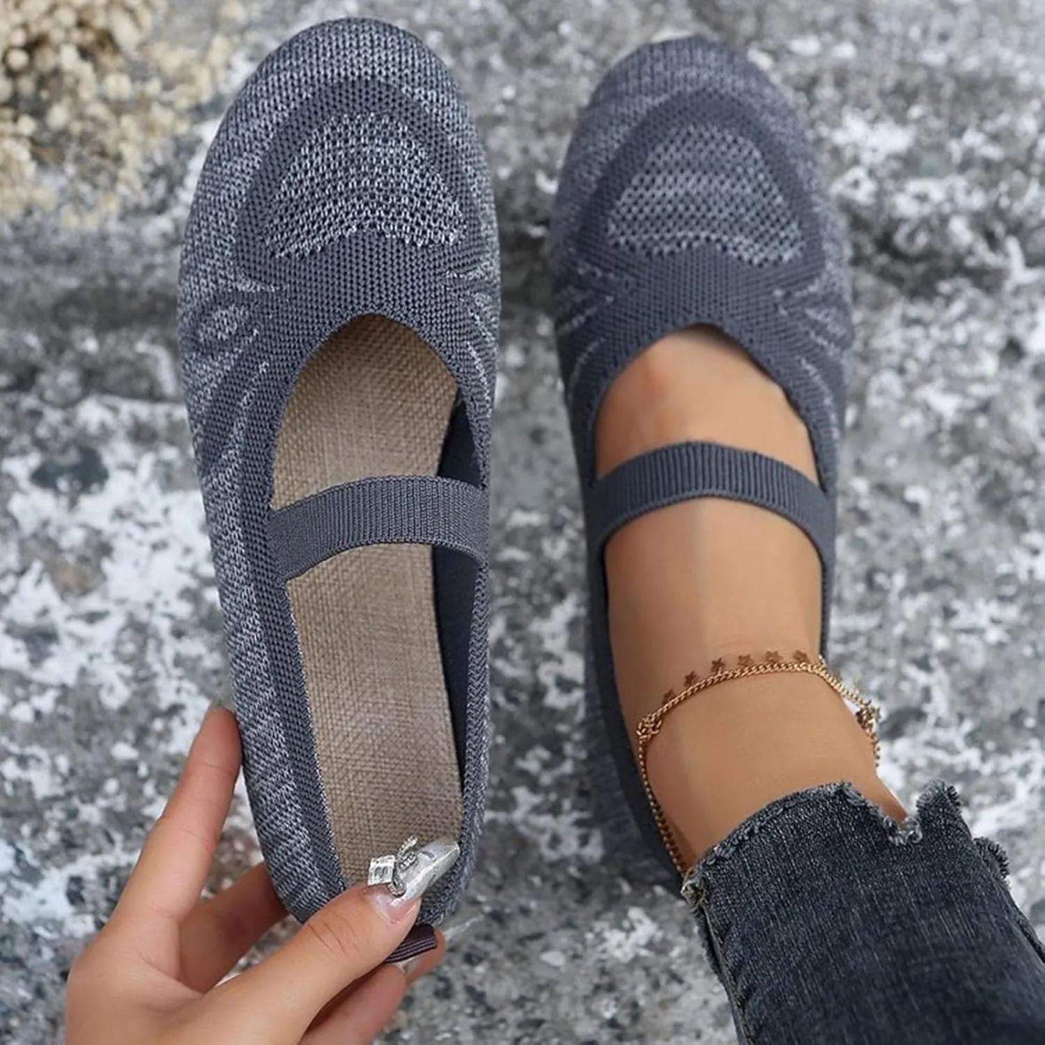Women's Casual Slip On Shoes Breathable Comfortable Flat Loafers for Everyday Wear Lightweight Support Summer Shoes