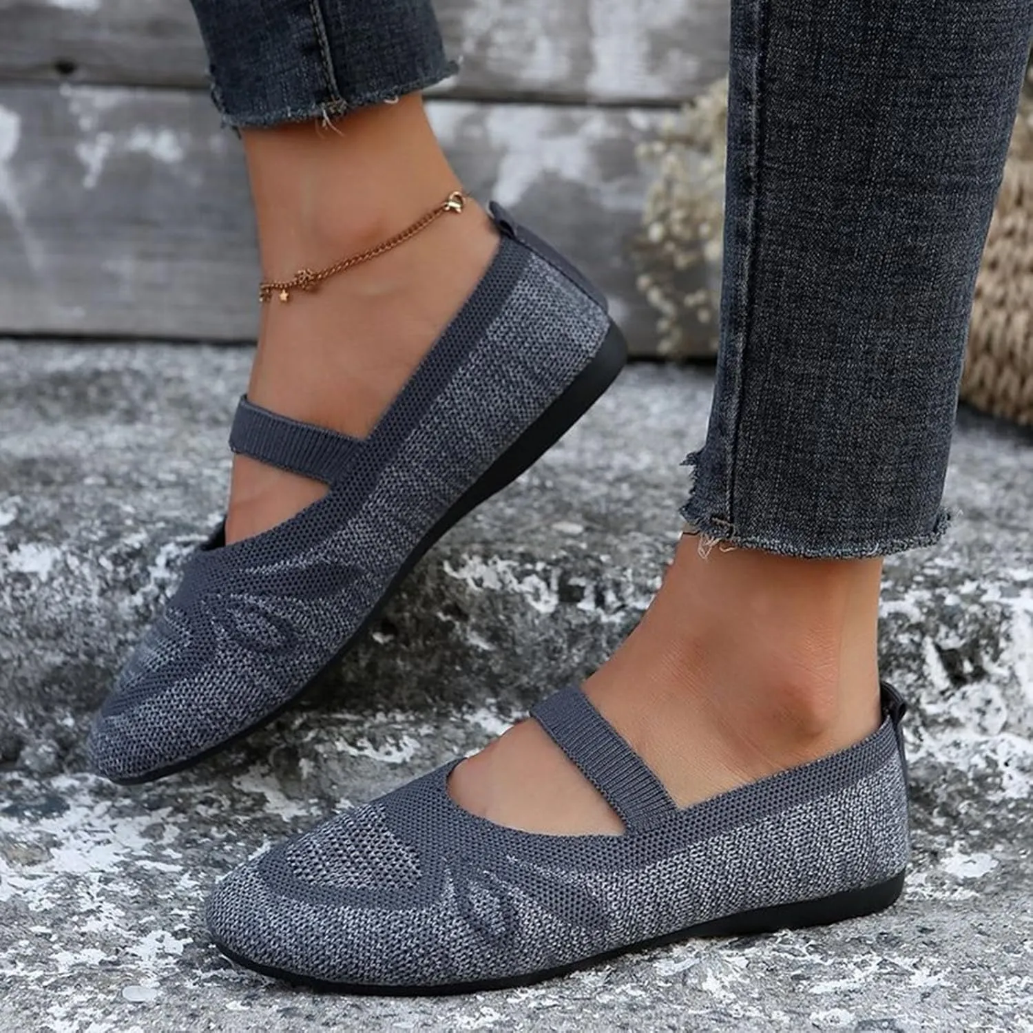Women's Casual Slip On Shoes Breathable Comfortable Flat Loafers for Everyday Wear Lightweight Support Summer Shoes
