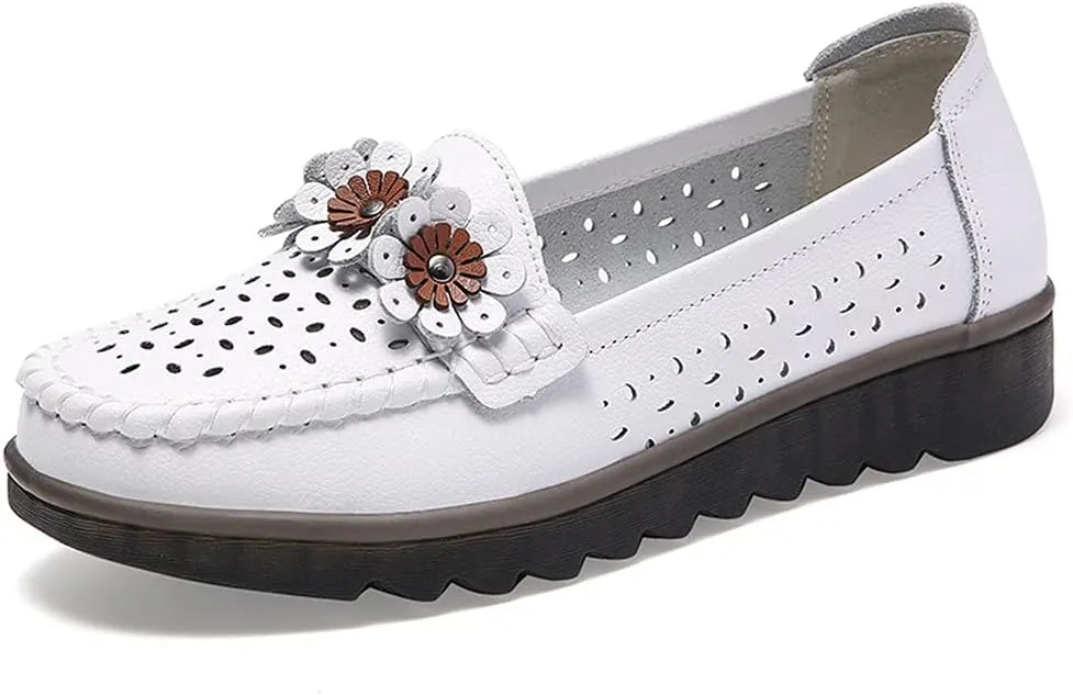 Women's Penny Genuine Leather Loafers Flats Shoes Black Driving Moccasins Comfort Boat Shoe