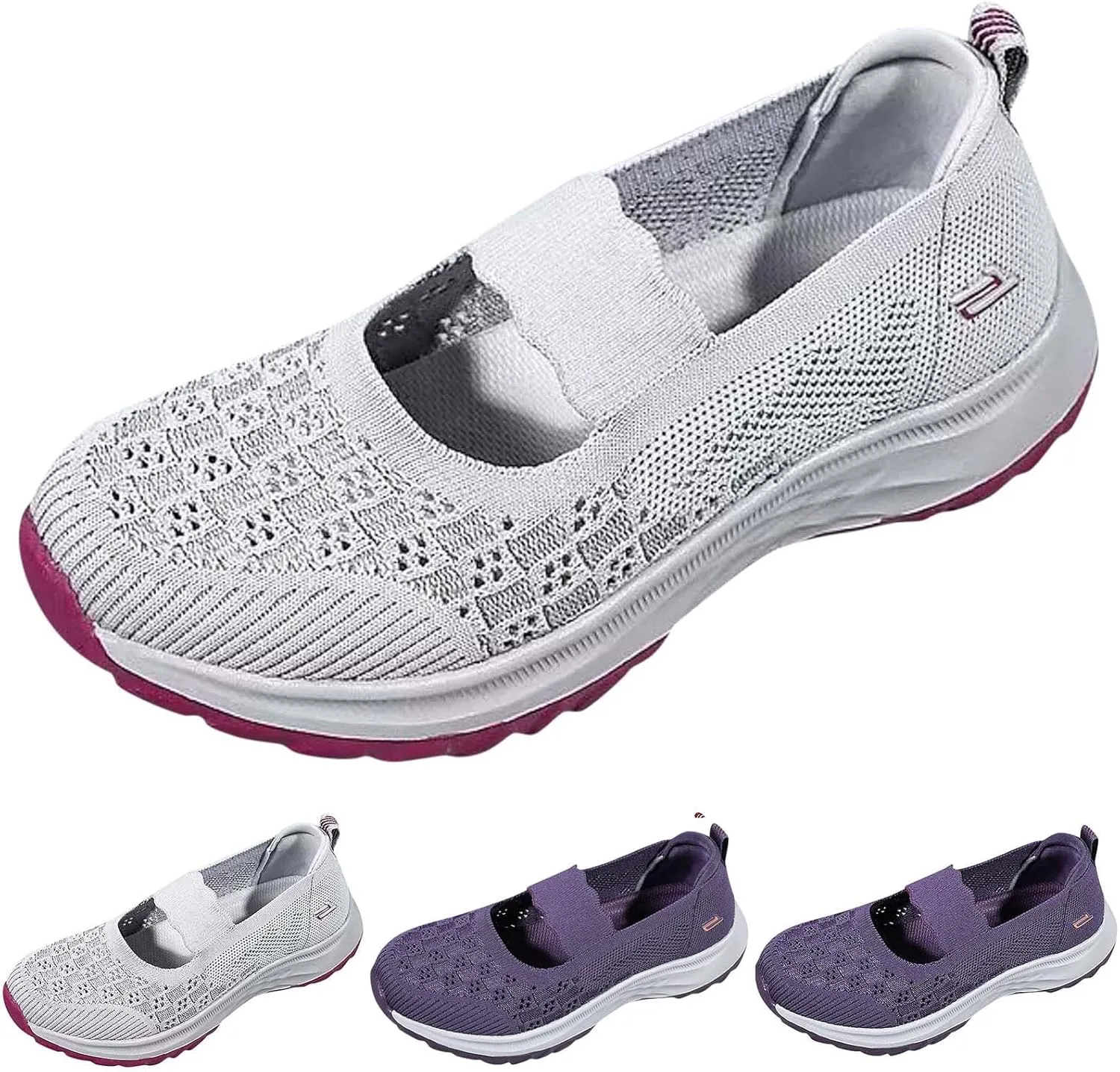 Woven Womens Soft Orthopedic Slip-On Walking Shoes Mules for Women 2025 Fashion Summer Non Slip Breathable Casual Loafers Closed Toe Shoe with Arch-Support