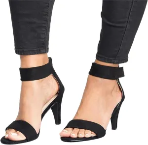 ZBYY Women's Chunky Block Heels Sandals Summer Open Toe Ankle Strap High Stiletto Heels Pumps Wedding Dress Sandals
