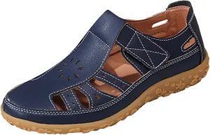 ZSpzx Summer Sandals For Women 2025,Closed Toe Wedge Shoes Hollow Out Retro Soft Soled Casual Adjustable Slip On Walking Wedges Arch Support Bohe Cute Slides for Party Beach Vacation